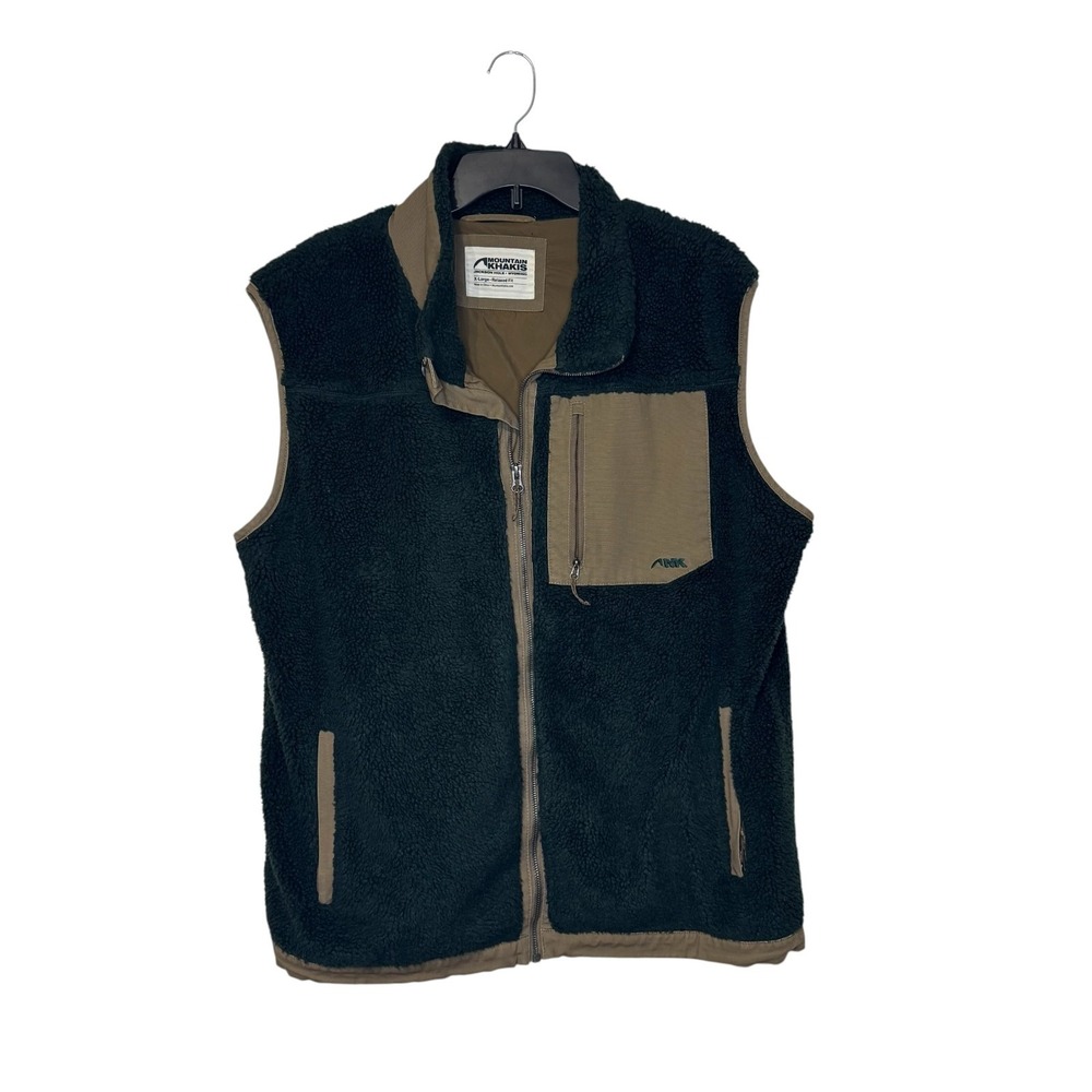 Mountain Khakis Men's Vest Fourteener Fleece Gunmetal Sherpa‎ Relaxed Outdoor XL